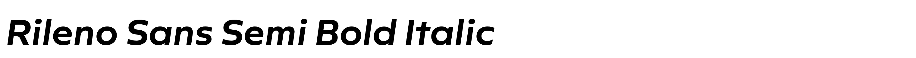 Rileno Sans Semi Bold Italic
